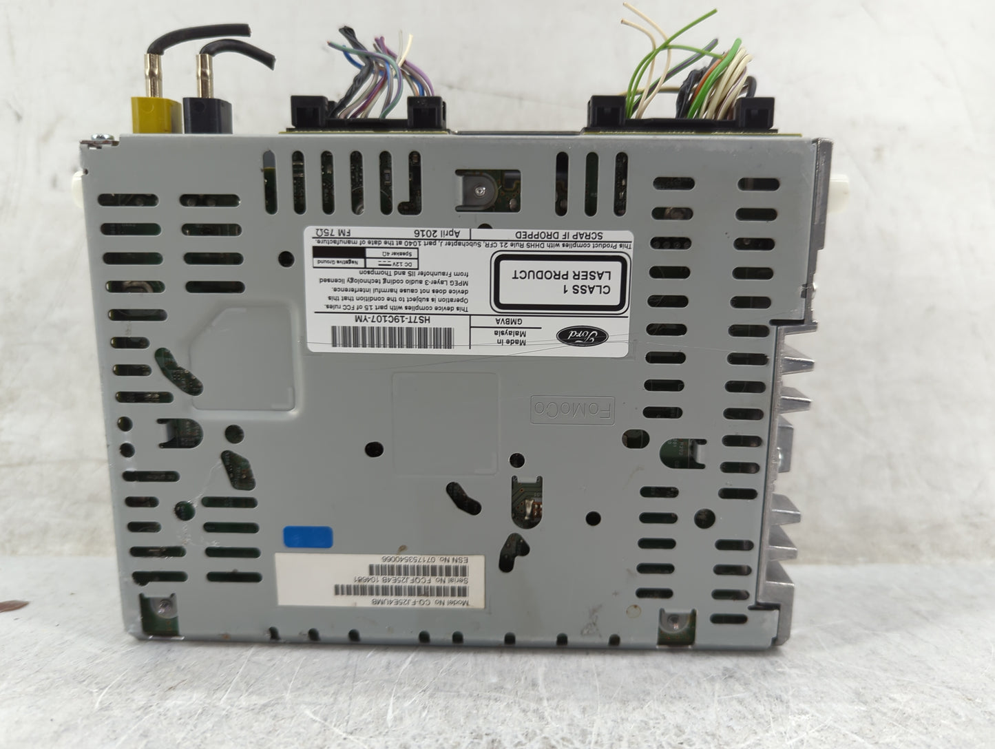 2017 Ford Fusion Radio AM FM Cd Player Receiver Replacement P/N:HS7T-19C107-YM Fits OEM Used Auto Parts - Oemusedautoparts1.