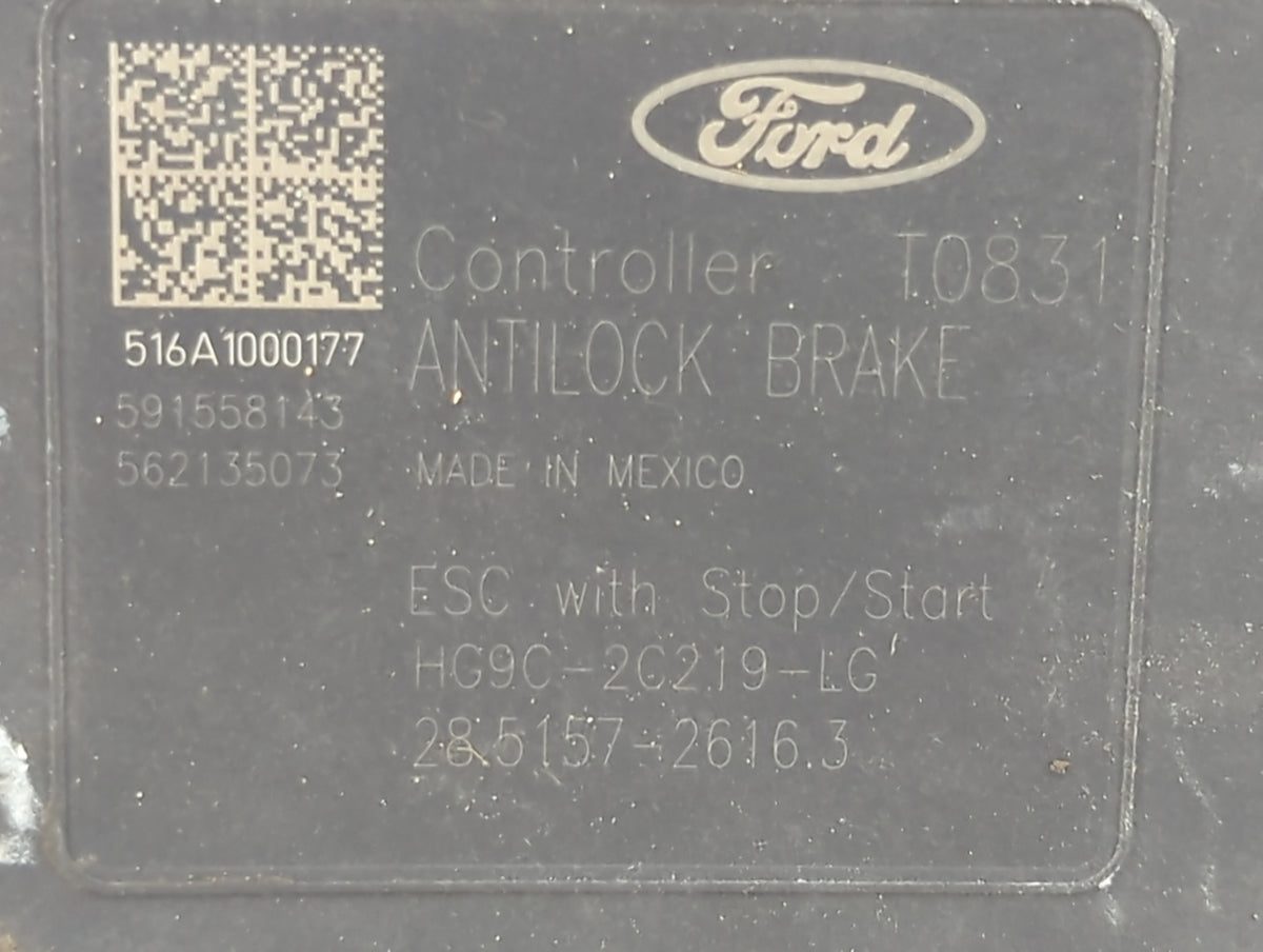 2017-2018 Ford Fusion Anti-Lock Brake ABS Pump Module Actuator OEM P/N:HG9C-2C219-LG 285157-2616.3 Fits Fits 2017 2018 OEM U