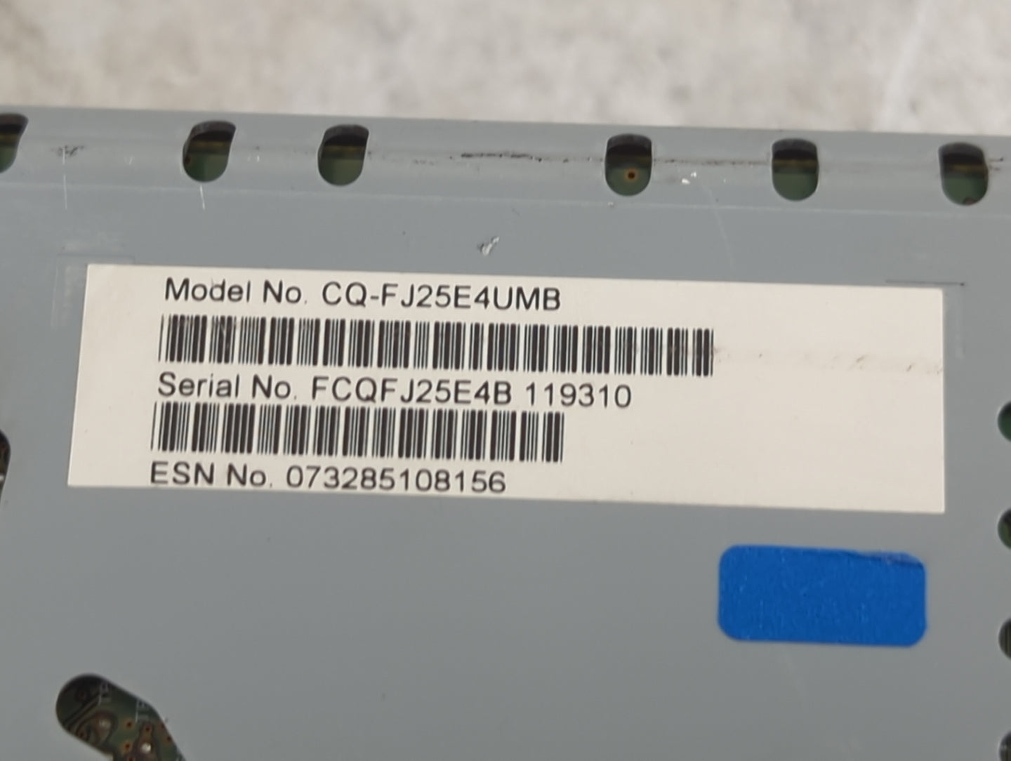 2017 Ford Fusion Radio AM FM Cd Player Receiver Replacement P/N:CQ-FJ25E4UMB FCQFJ25E4B119310 Fits OEM Used Auto Parts - Oem