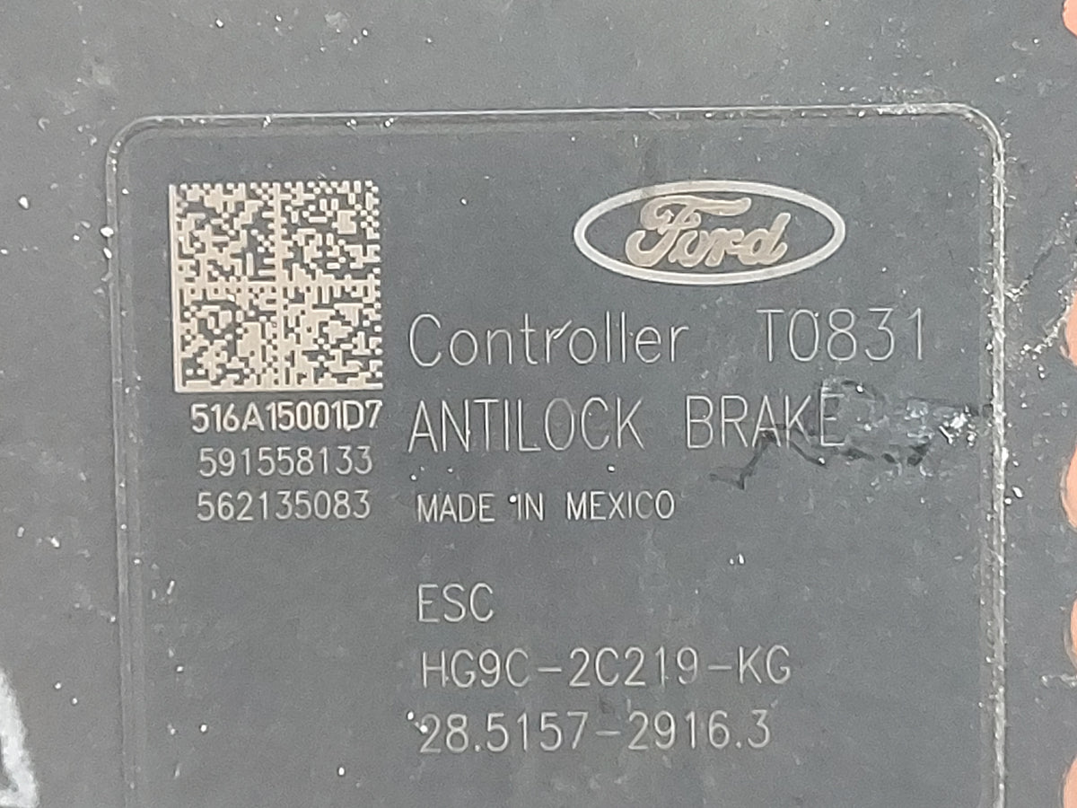 2017-2018 Ford Fusion Anti-Lock Brake ABS Pump Module Actuator OEM P/N:HG9C-2C219-KG 28.5157-2916.3 Fits Fits 2017 2018 OEM 