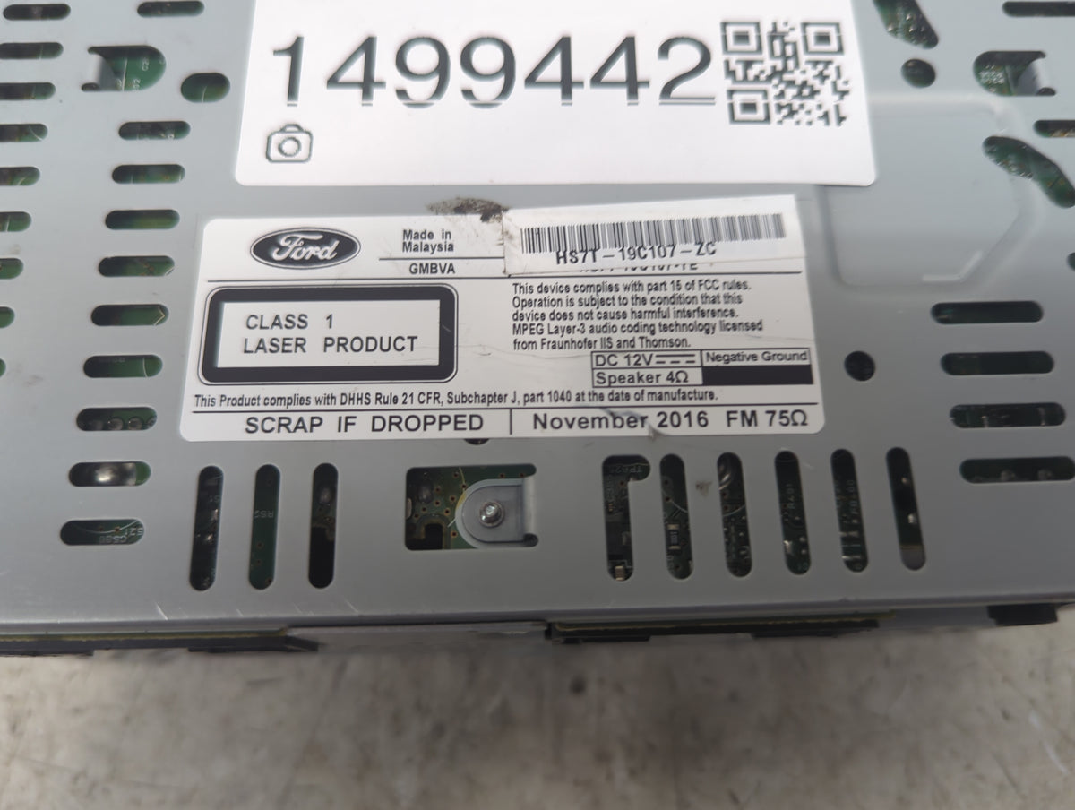 2015-2017 Ford Fusion Radio AM FM Cd Player Receiver Replacement P/N:HS7T-19C107-ZC DS7T-18B849-AV Fits Fits 2015 2016 2017 