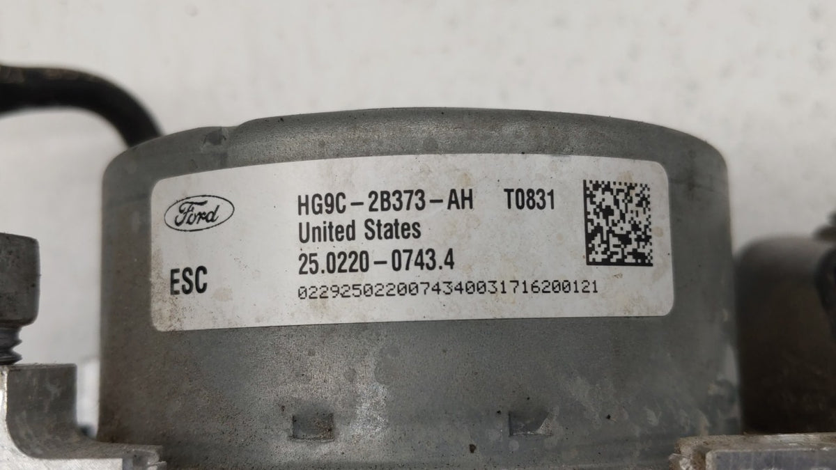2017-2018 Ford Fusion Anti-Lock Brake ABS Pump Module Actuator OEM P/N:HG9C-2B373-AH HG9C-2B373-CF Fits Fits 2017 2018 OEM U