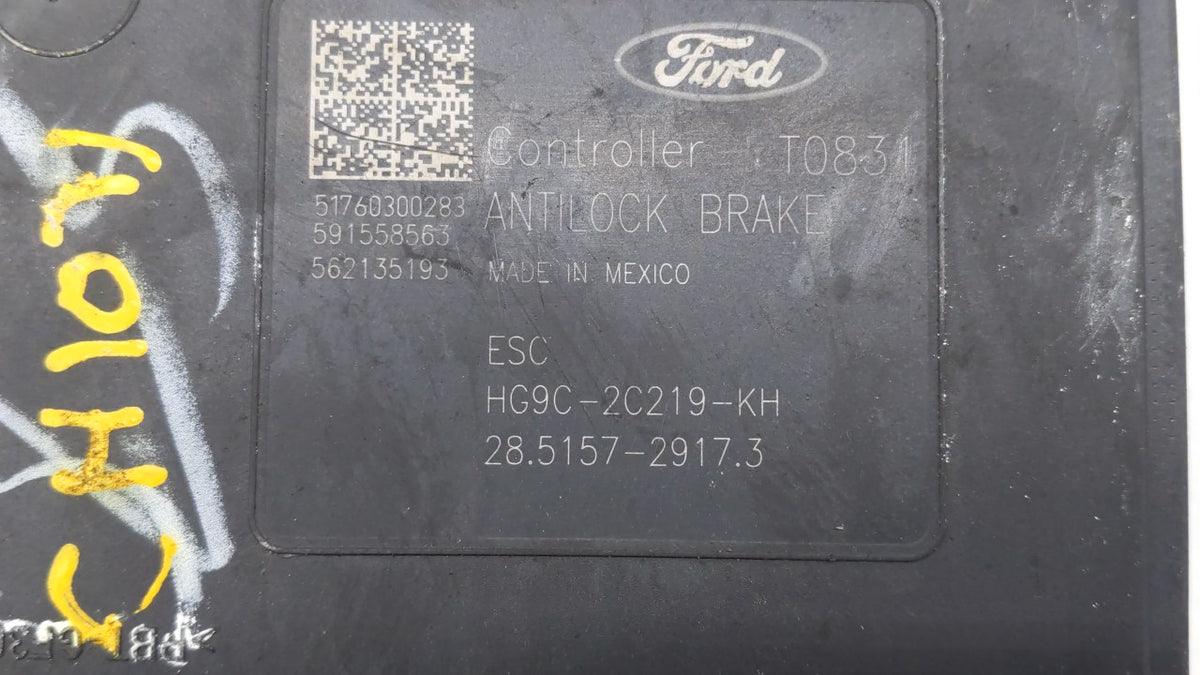 2017-2018 Ford Fusion Anti-Lock Brake ABS Pump Module Actuator OEM P/N:HG9C-2B373-AH HG9C-2B373-CF Fits Fits 2017 2018 OEM U