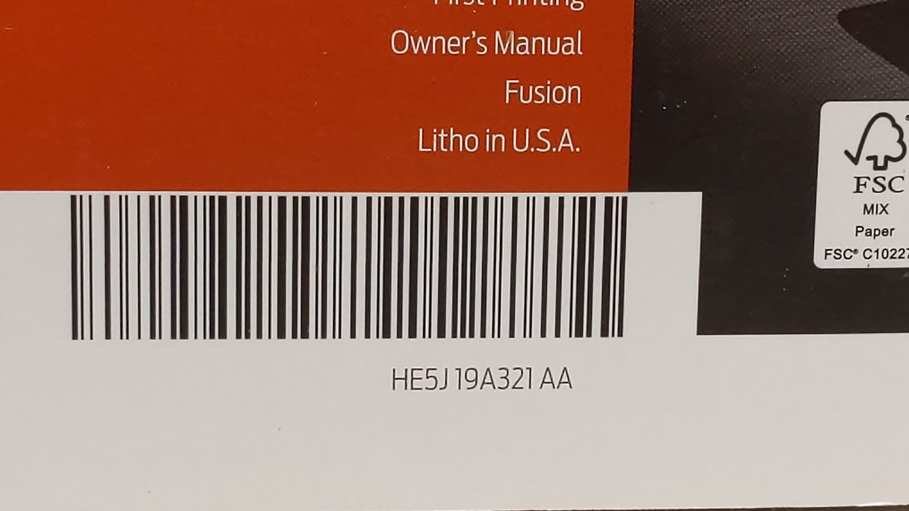 2017 Ford Fusion Owners Manual Book Guide OEM Used Auto Parts - Oemusedautoparts1.com