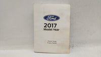 2017 Ford Fusion Owners Manual Book Guide OEM Used Auto Parts - Oemusedautoparts1.com