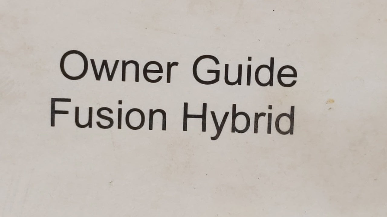 2017 Ford Fusion Owners Manual Book Guide OEM Used Auto Parts - Oemusedautoparts1.com