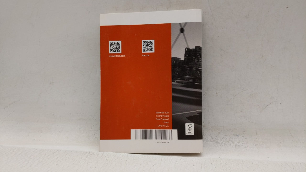 2017 Ford Fusion Owners Manual Book Guide OEM Used Auto Parts - Oemusedautoparts1.com