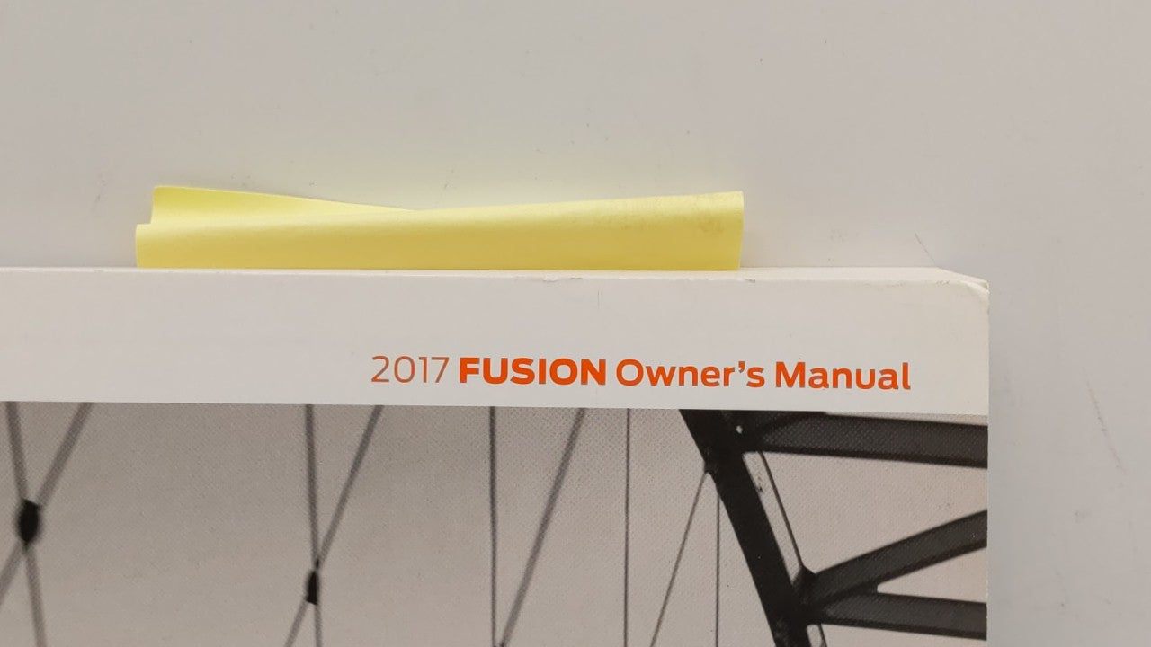 2017 Ford Fusion Owners Manual Book Guide OEM Used Auto Parts - Oemusedautoparts1.com