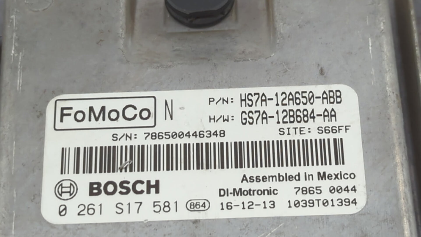 2017-2019 Ford Fusion PCM Engine Control Computer ECU ECM PCU OEM P/N:KS7A-12A650-BCA HS7A-12A650-ABB Fits Fits 2017 2018 20