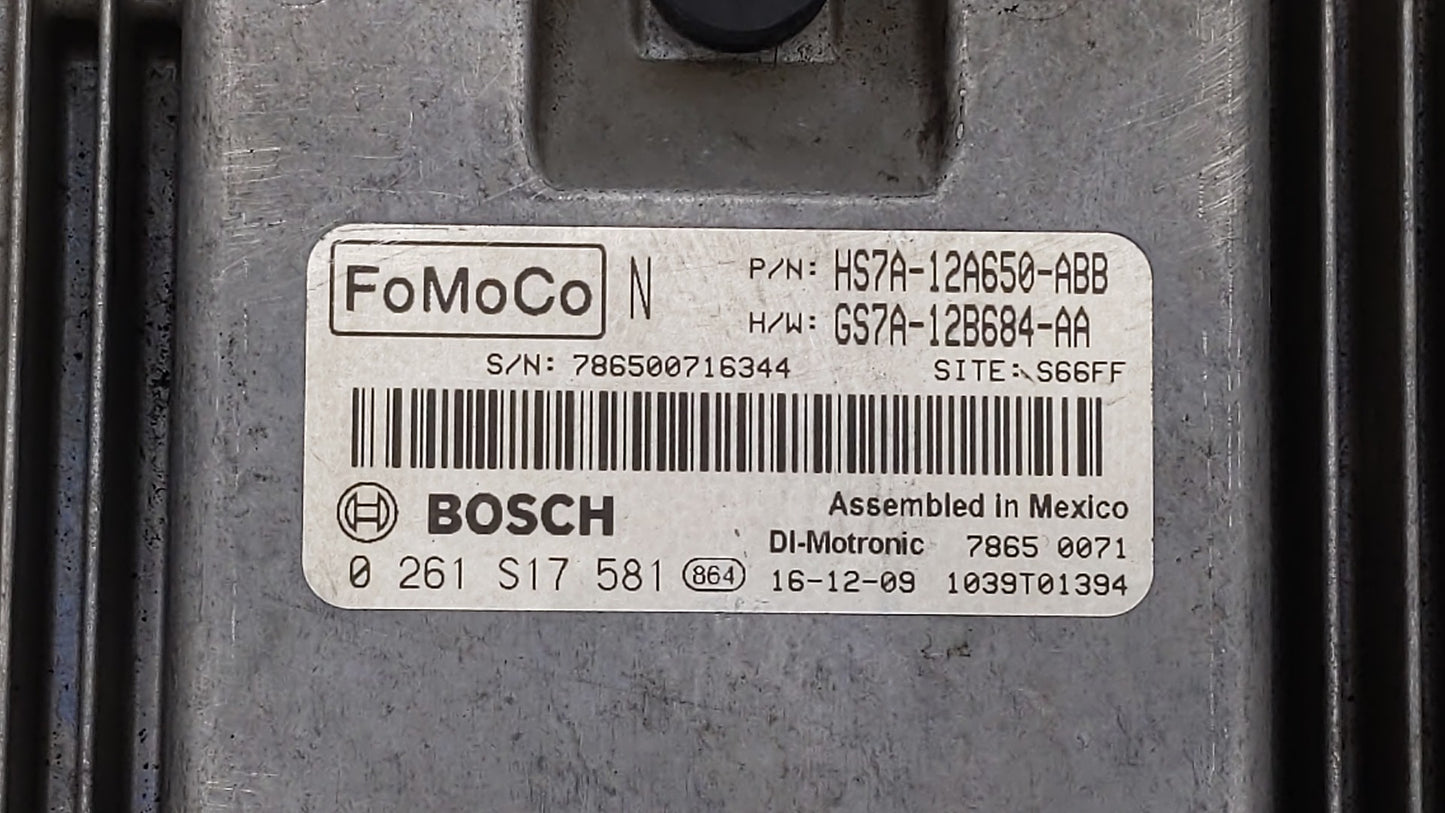 2017-2019 Ford Fusion PCM Engine Control Computer ECU ECM PCU OEM P/N:KS7A-12A650-BCA HS7A-12A650-ABB Fits Fits 2017 2018 20