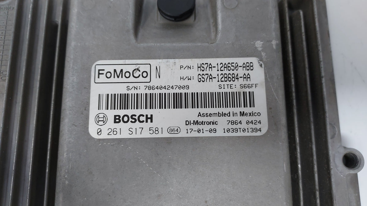2017-2019 Ford Fusion PCM Engine Control Computer ECU ECM PCU OEM P/N:KS7A-12A650-BCA HS7A-12A650-ABB Fits 2017 2018 2019 OE