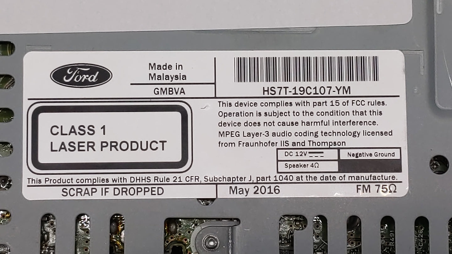 2017-2017 Ford Fusion Am Fm Cd Player Radio Receiver - Oemusedautoparts1.com