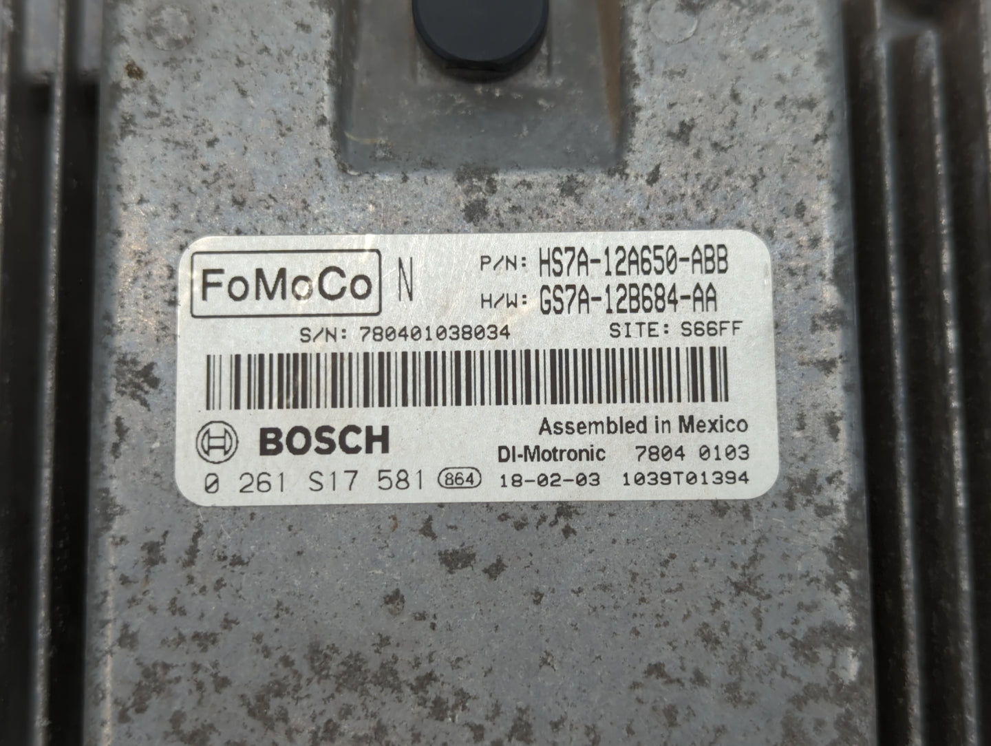2017-2019 Ford Fusion PCM Engine Control Computer ECU ECM PCU OEM P/N:KS7A-12A650-BCA HS7A-12A650-ABB Fits Fits 2017 2018 20