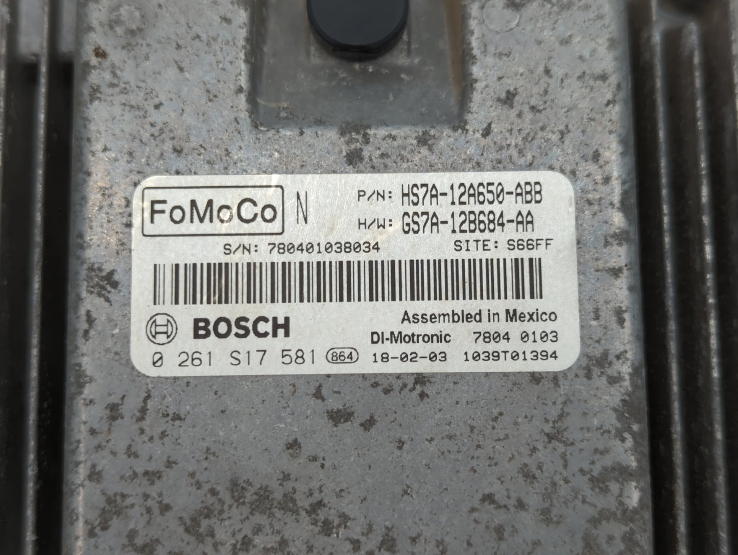 2017-2019 Ford Fusion PCM Engine Control Computer ECU ECM PCU OEM P/N:KS7A-12A650-BCA HS7A-12A650-ABB Fits Fits 2017 2018 20