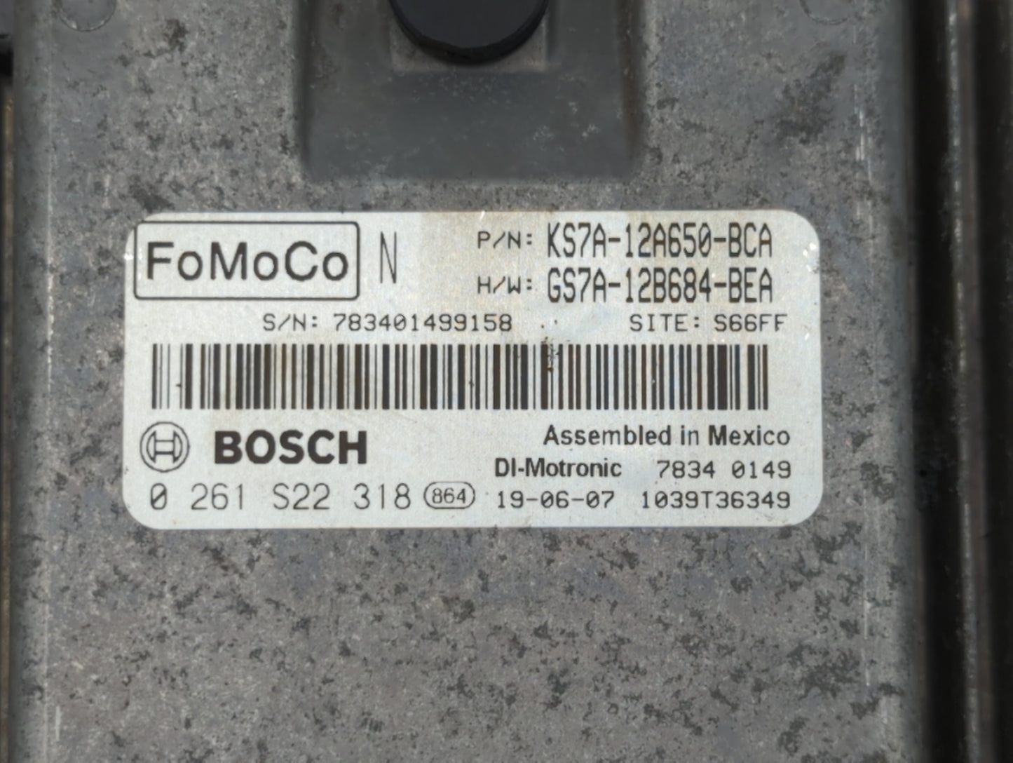 2017-2019 Ford Fusion PCM Engine Control Computer ECU ECM PCU OEM P/N:KS7A-12A650-BCA HS7A-12A650-ABB Fits Fits 2017 2018 20