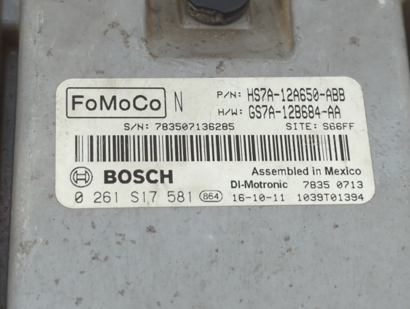 2017-2019 Ford Fusion PCM Engine Control Computer ECU ECM PCU OEM P/N:KS7A-12A650-BCA HS7A-12A650-ABB Fits Fits 2017 2018 20