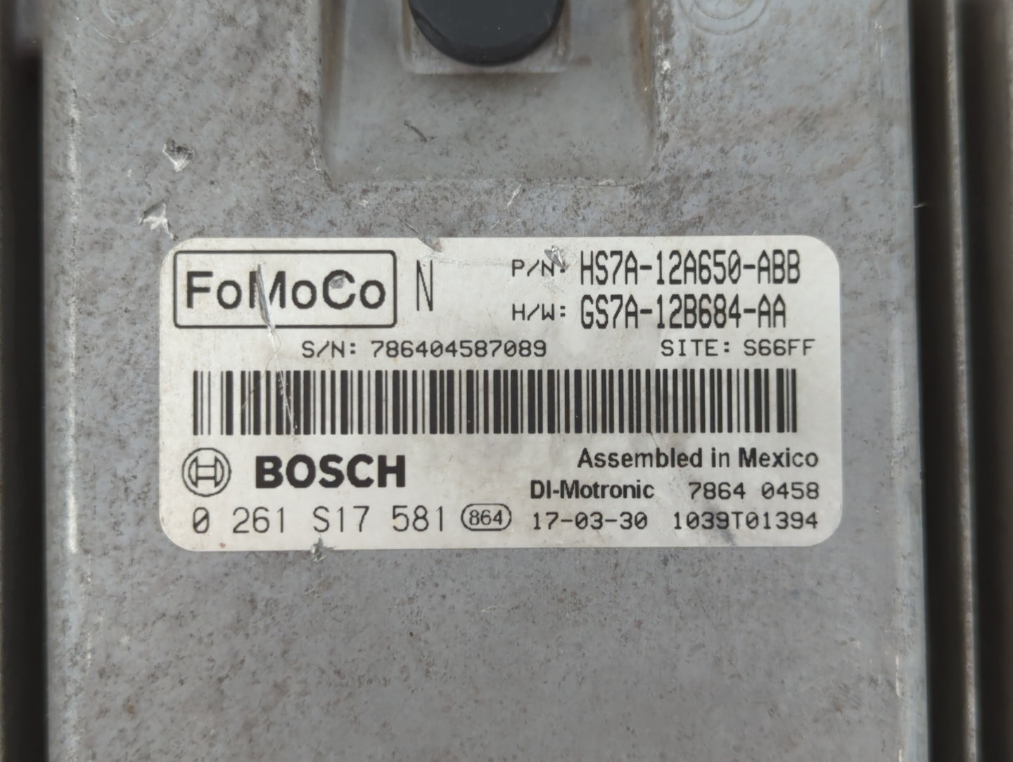2017-2019 Ford Fusion PCM Engine Control Computer ECU ECM PCU OEM P/N:KS7A-12A650-BCA HS7A-12A650-ABB Fits Fits 2017 2018 20