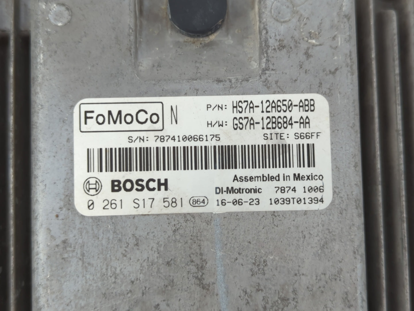 2017-2019 Ford Fusion PCM Engine Control Computer ECU ECM PCU OEM P/N:KS7A-12A650-BCA HS7A-12A650-ABB Fits Fits 2017 2018 20