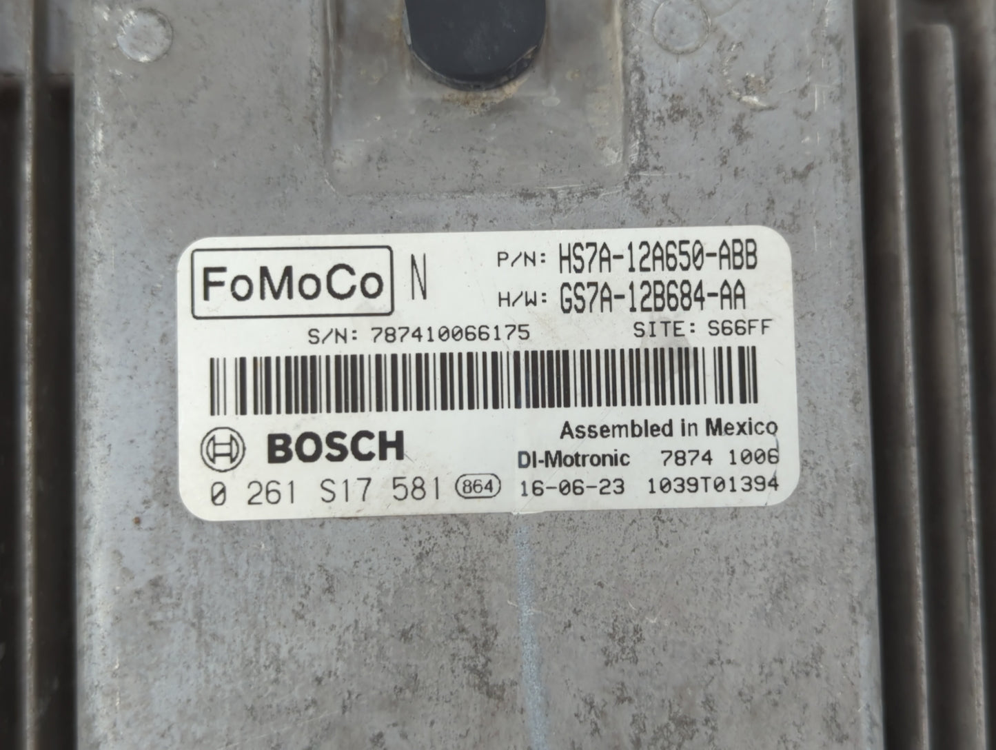 2017-2019 Ford Fusion PCM Engine Control Computer ECU ECM PCU OEM P/N:KS7A-12A650-BCA HS7A-12A650-ABB Fits Fits 2017 2018 20