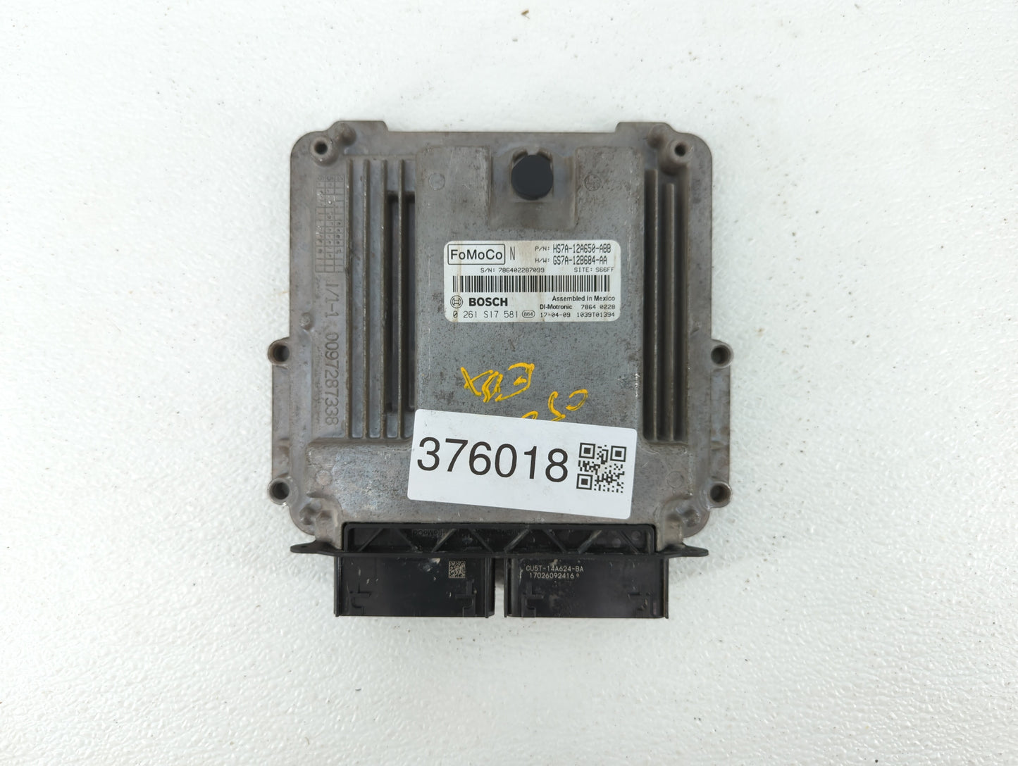 2017-2019 Ford Fusion PCM Engine Control Computer ECU ECM PCU OEM P/N:KS7A-12A650-BCA HS7A-12A650-ABB Fits Fits 2017 2018 20