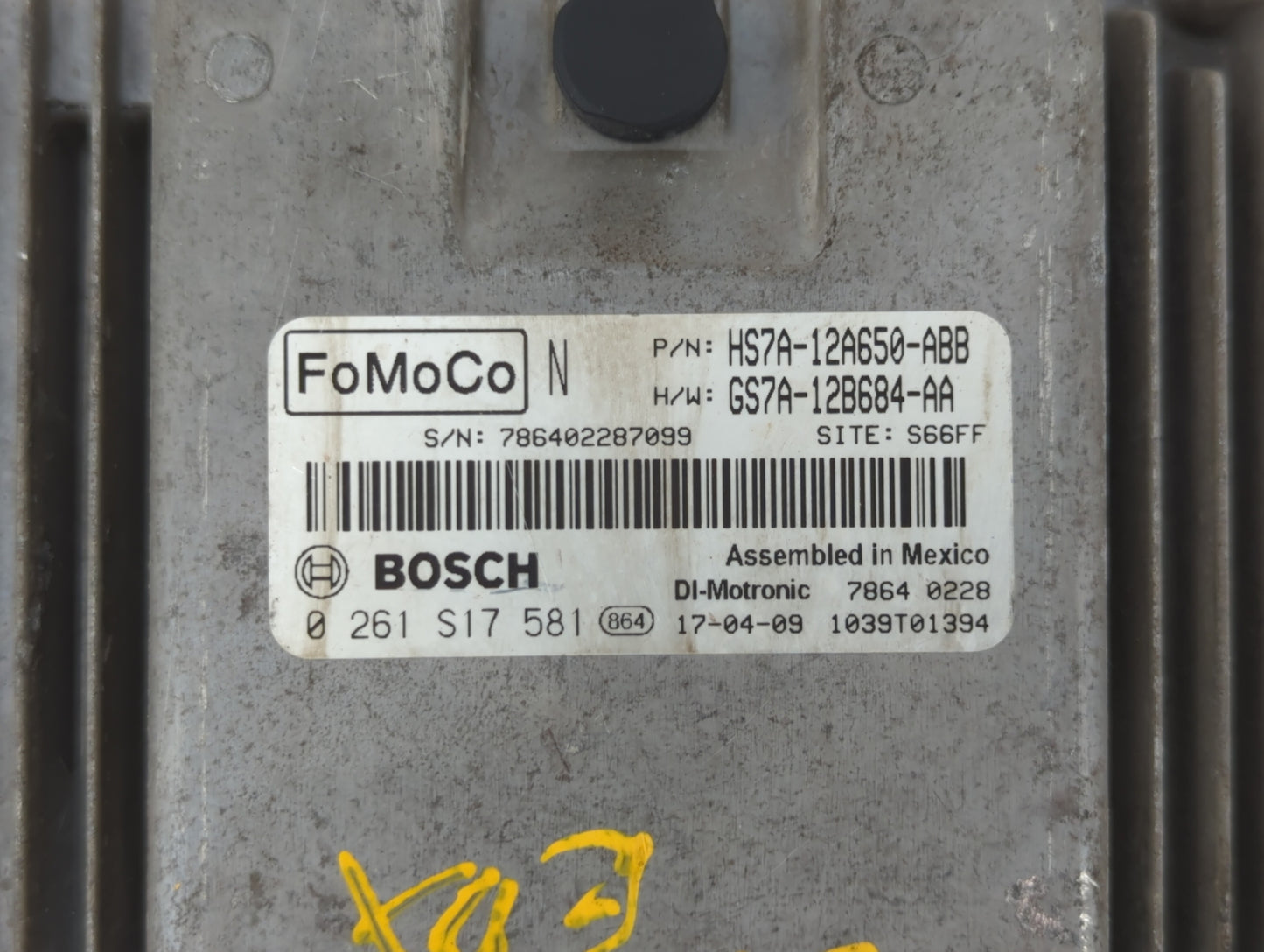 2017-2019 Ford Fusion PCM Engine Control Computer ECU ECM PCU OEM P/N:KS7A-12A650-BCA HS7A-12A650-ABB Fits Fits 2017 2018 20