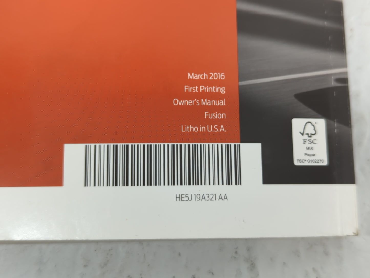 2017 Ford Fusion Owners Manual Book Guide OEM Used Auto Parts - Oemusedautoparts1.com