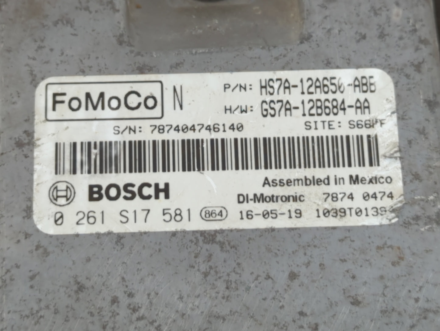 2017-2019 Ford Fusion PCM Engine Control Computer ECU ECM PCU OEM P/N:KS7A-12A650-BCA HS7A-12A650-ABB Fits Fits 2017 2018 20