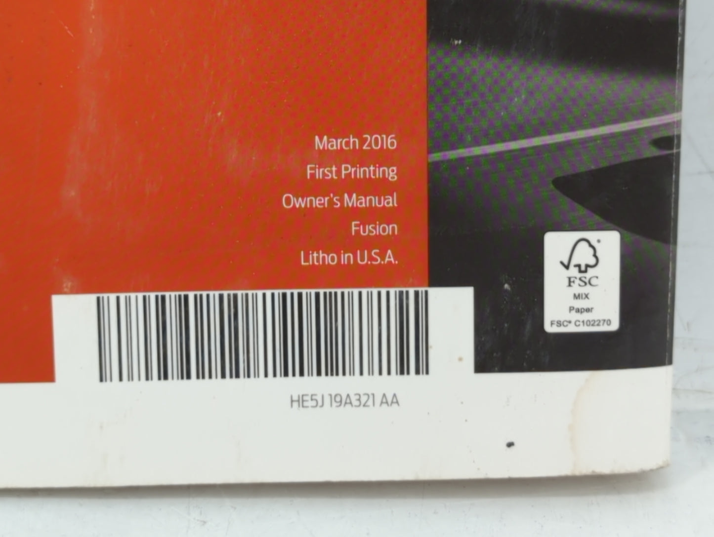 2017 Ford Fusion Owners Manual Book Guide OEM Used Auto Parts - Oemusedautoparts1.com