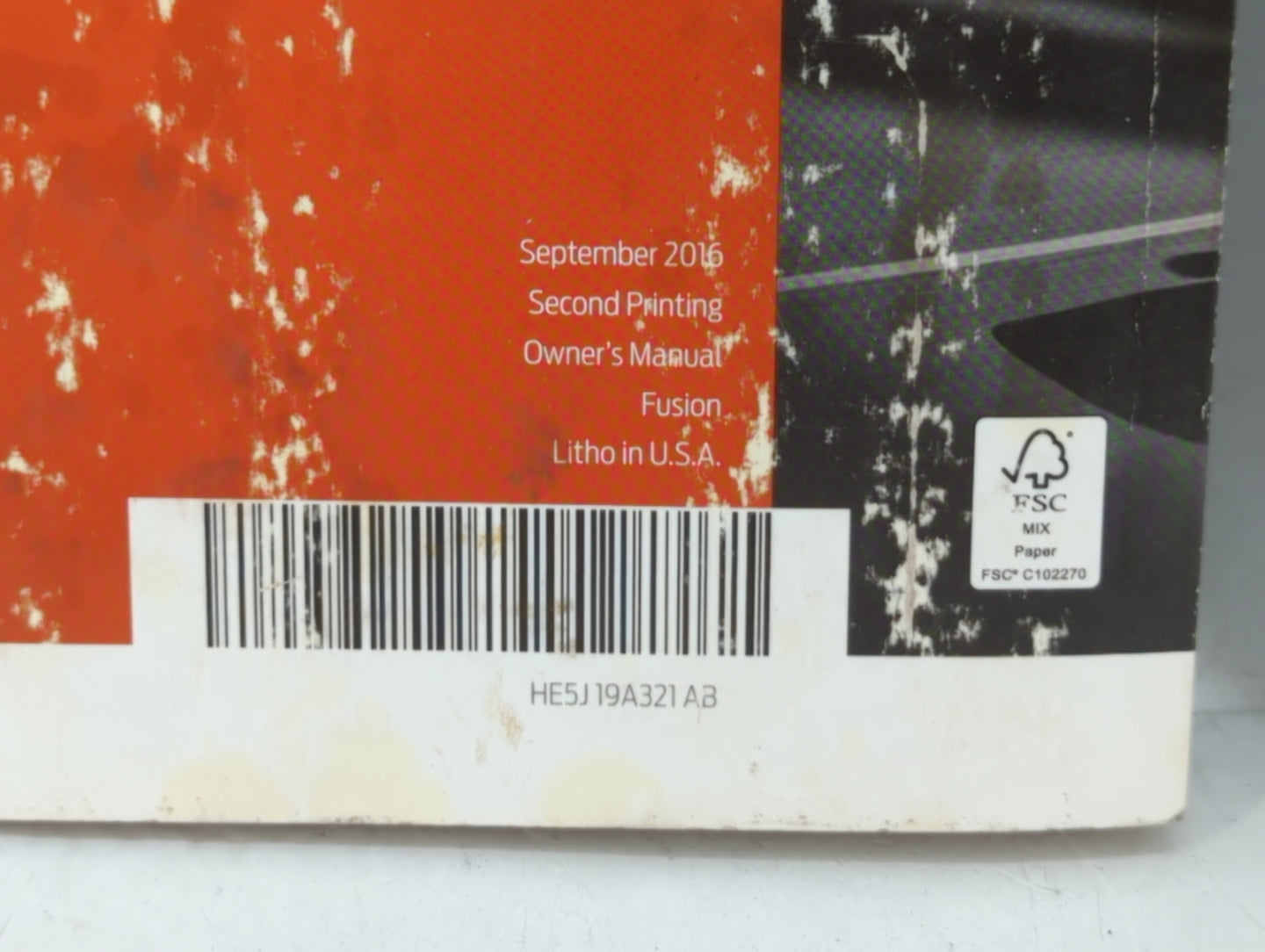 2017 Ford Fusion Owners Manual Book Guide OEM Used Auto Parts - Oemusedautoparts1.com