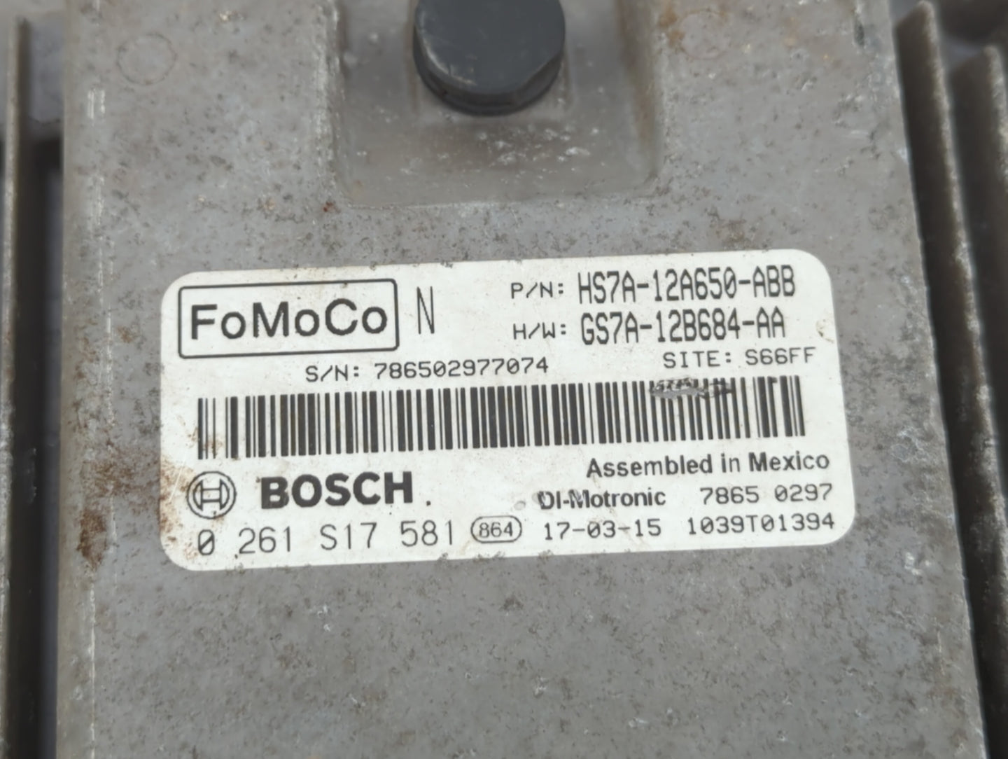 2017-2019 Ford Fusion PCM Engine Control Computer ECU ECM PCU OEM P/N:KS7A-12A650-BCA HS7A-12A650-ABB Fits Fits 2017 2018 20