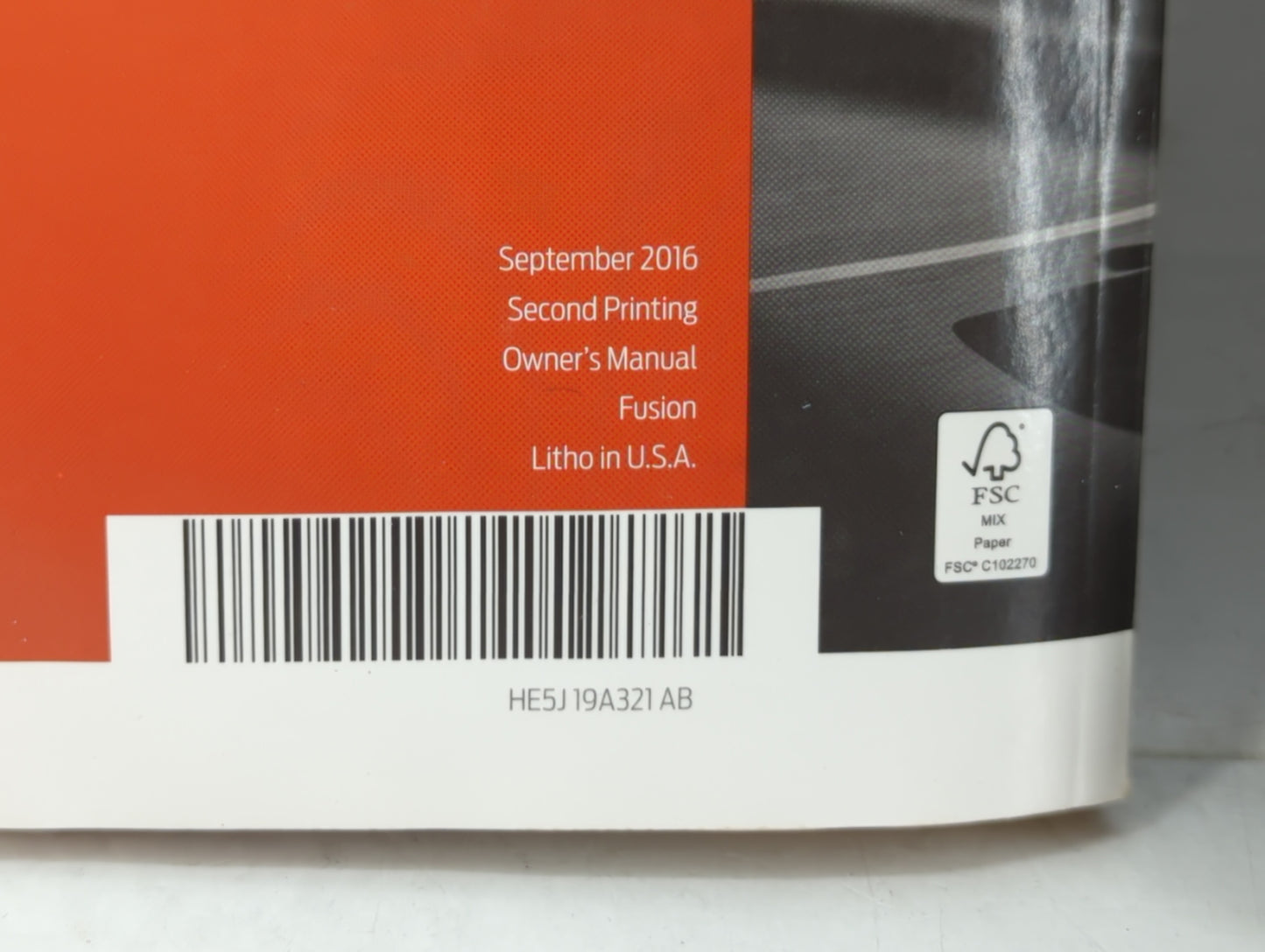 2017 Ford Fusion Owners Manual Book Guide OEM Used Auto Parts - Oemusedautoparts1.com