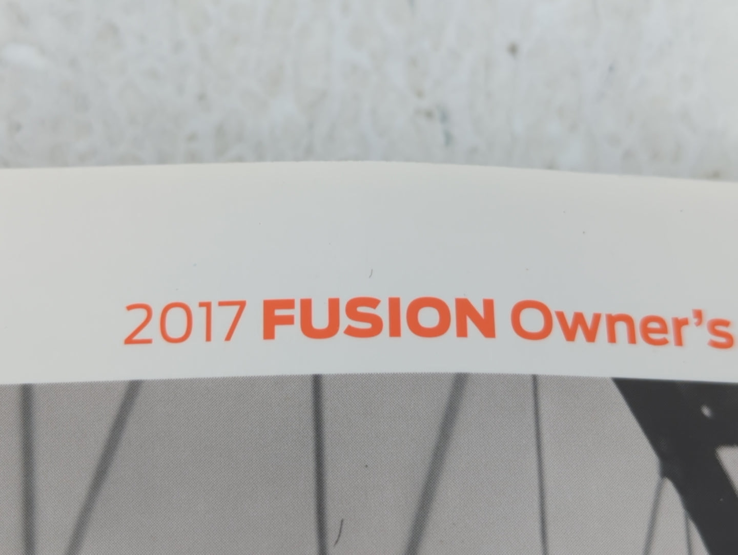 2017 Ford Fusion Owners Manual Book Guide OEM Used Auto Parts - Oemusedautoparts1.com