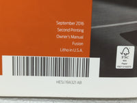 2017 Ford Fusion Owners Manual Book Guide OEM Used Auto Parts - Oemusedautoparts1.com
