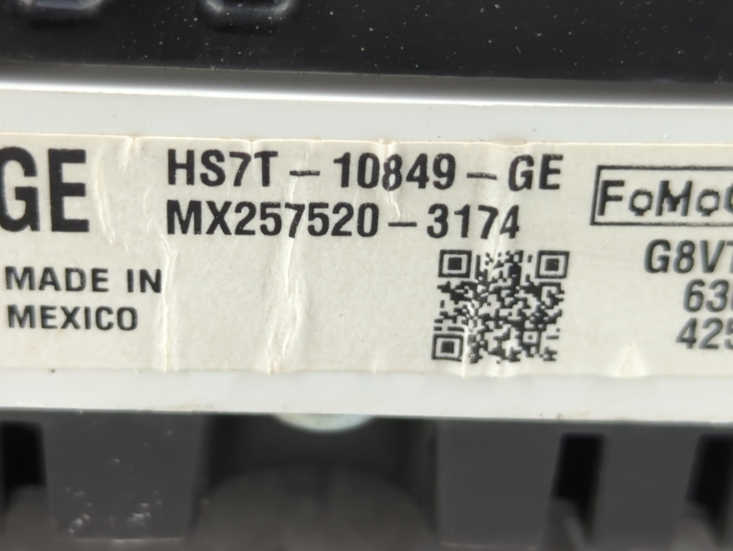 2017 Ford Fusion Instrument Cluster Speedometer Gauges P/N:HS7T-10849-GE HS7T-10849-AG Fits OEM Used Auto Parts - Oemusedaut