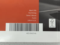2017 Ford Fusion Owners Manual Book Guide OEM Used Auto Parts - Oemusedautoparts1.com