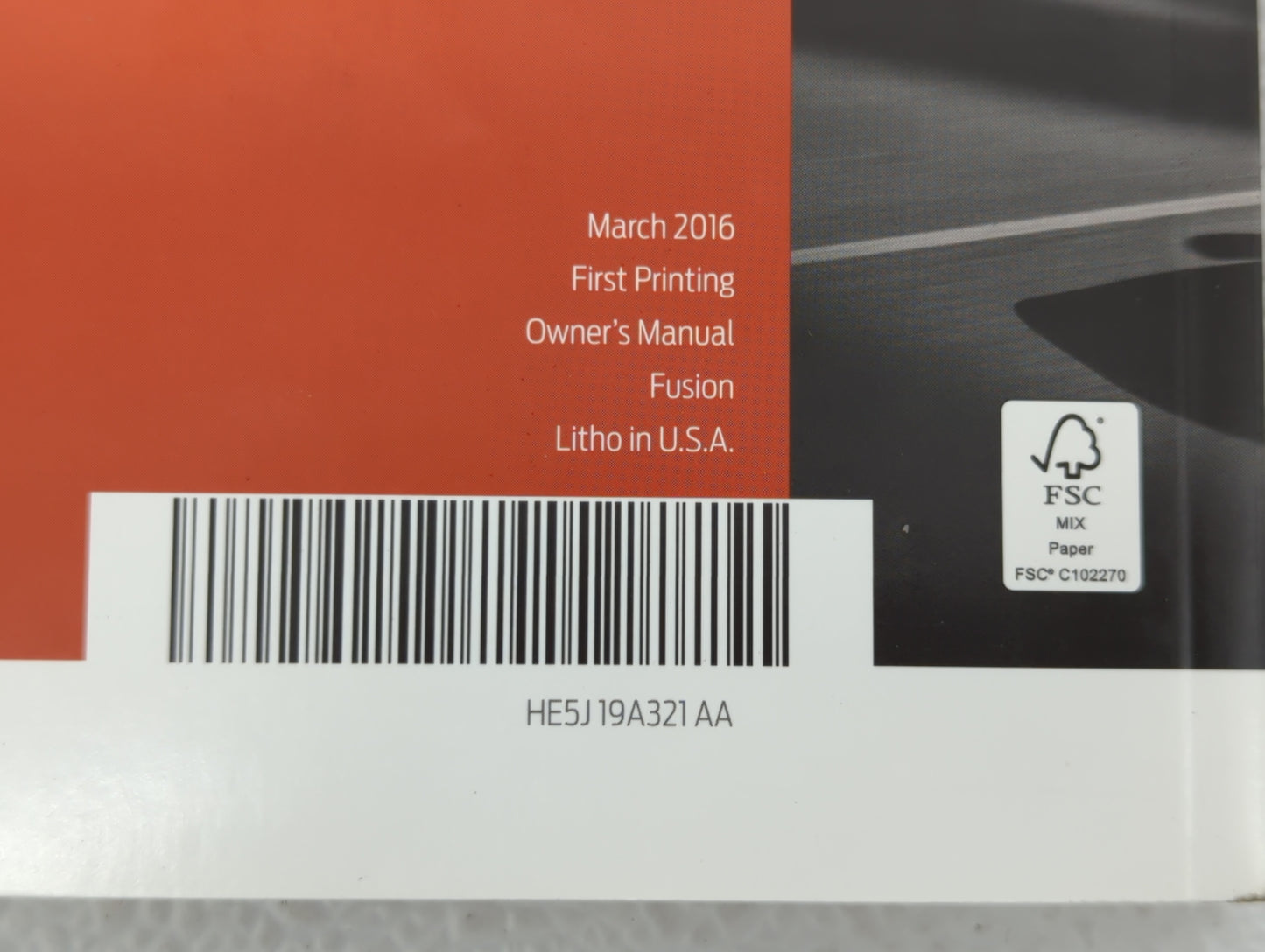 2017 Ford Fusion Owners Manual Book Guide OEM Used Auto Parts - Oemusedautoparts1.com