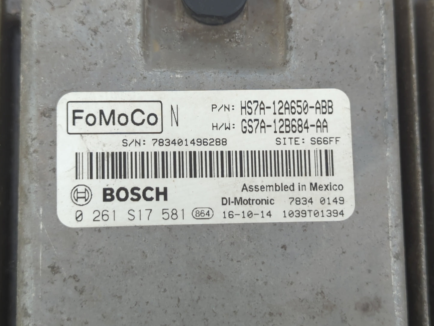 2017-2019 Ford Fusion PCM Engine Control Computer ECU ECM PCU OEM P/N:HS7A-12A650-ABB KS7A-12A650-BCA Fits Fits 2017 2018 20