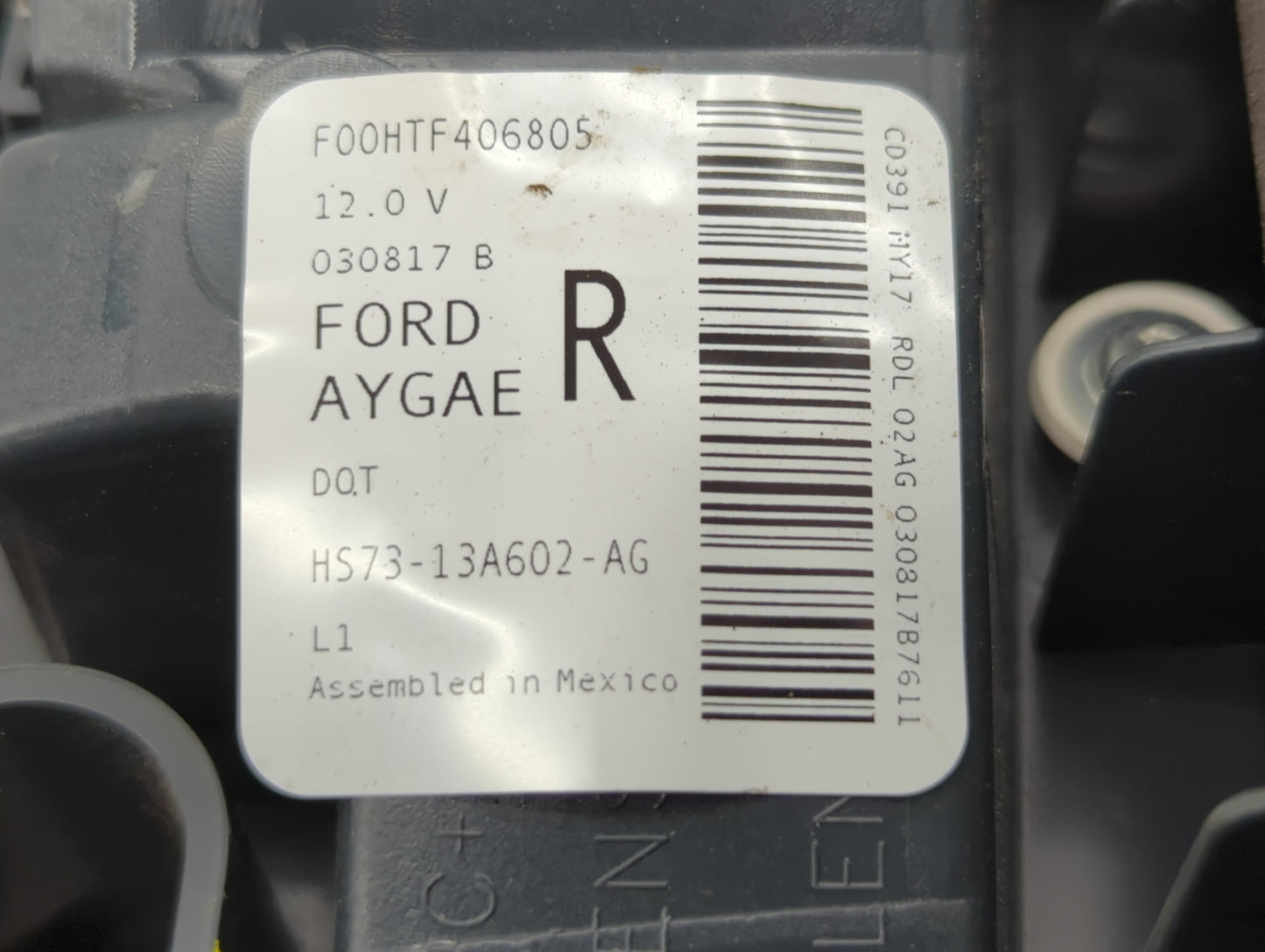2017-2018 Ford Fusion Tail Light Assembly Passenger Right OEM Fits Fits 2017 2018 OEM Used Auto Parts - Oemusedautoparts1.co