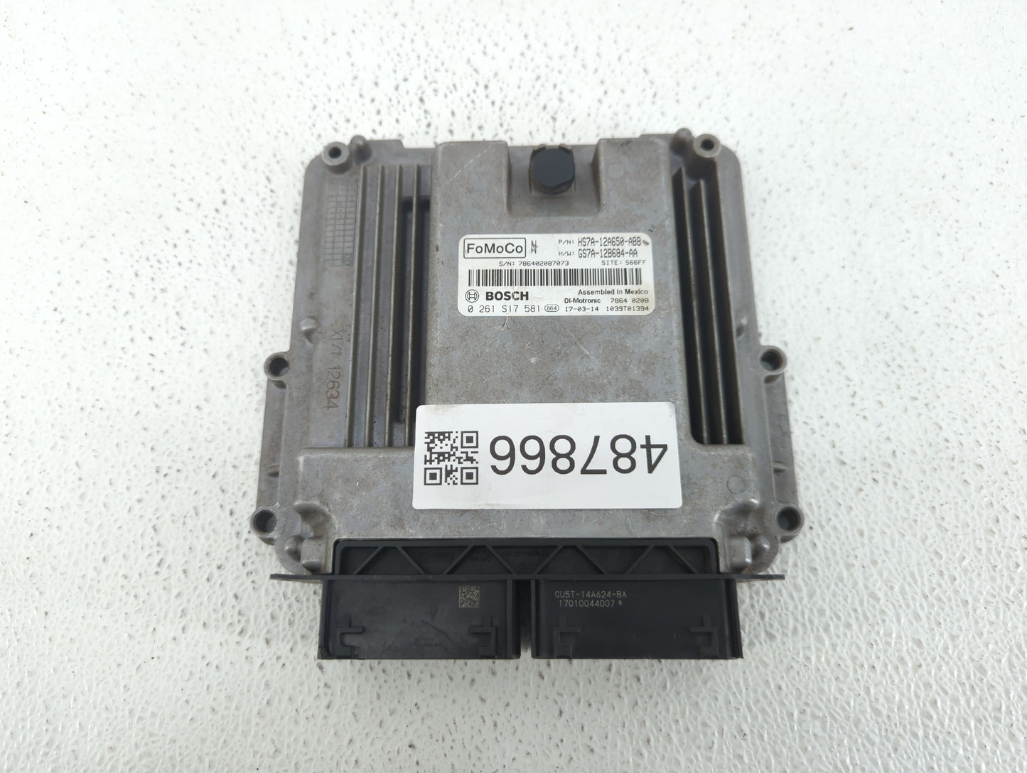 2017-2019 Ford Fusion PCM Engine Control Computer ECU ECM PCU OEM P/N:KS7A-12A650-BCA HS7A-12A650-ABB Fits Fits 2017 2018 20