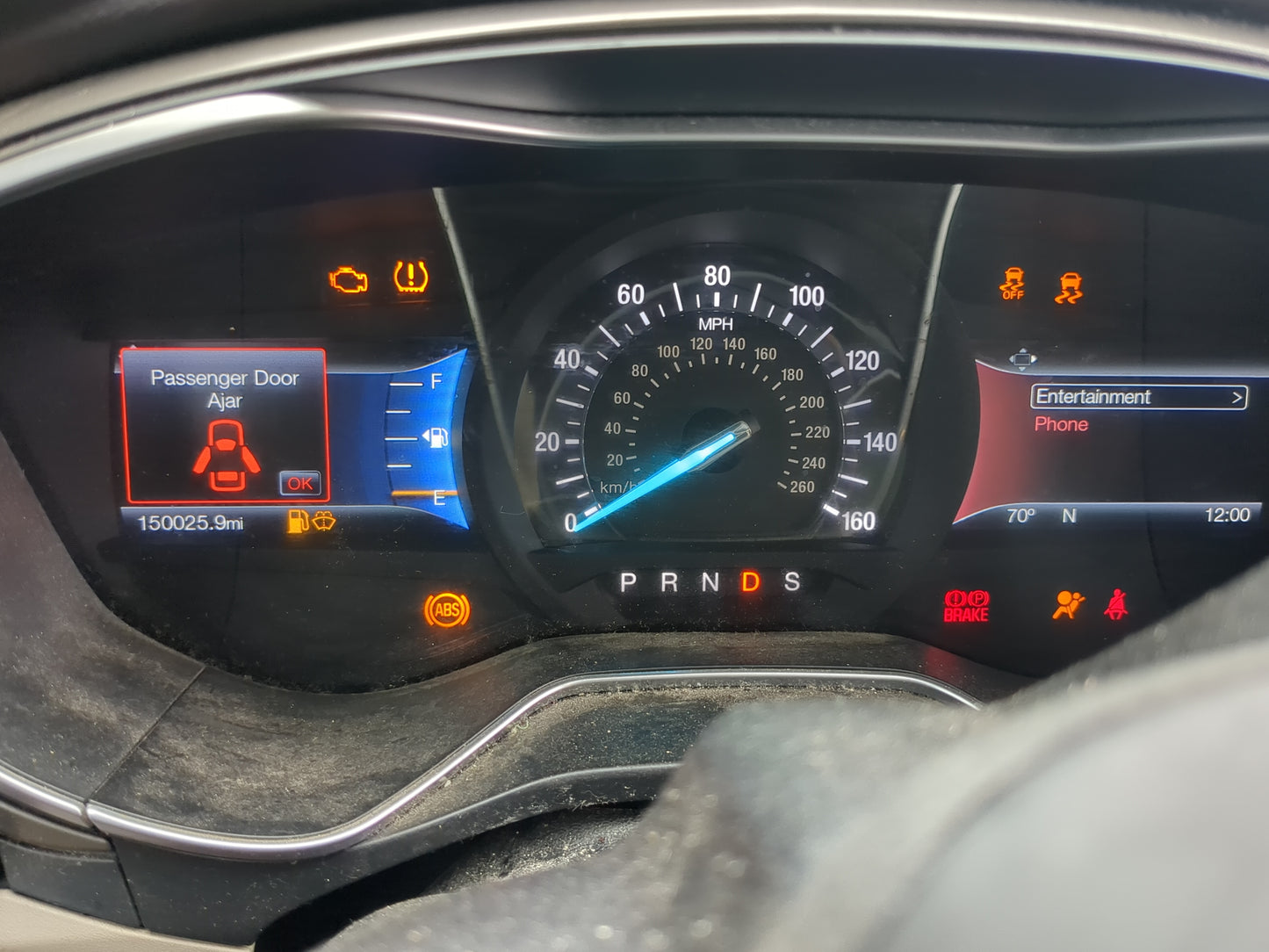 2017 Ford Fusion Instrument Cluster Speedometer Gauges Miles:150K Fits OEM Used Auto Parts - Oemusedautoparts1.com