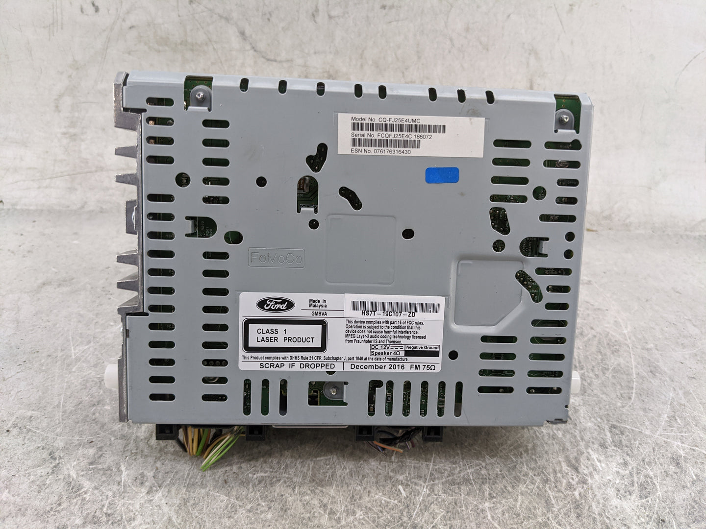 2017-2020 Ford Fusion Radio AM FM Cd Player Receiver Replacement P/N:CQ-FJ25E4UMC HS7T-19C107-ZD Fits Fits 2017 2018 2019 20