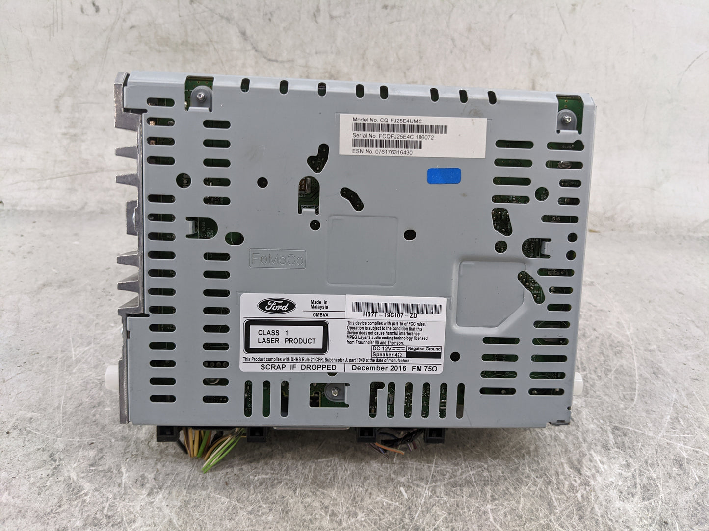 2017-2020 Ford Fusion Radio AM FM Cd Player Receiver Replacement P/N:CQ-FJ25E4UMC HS7T-19C107-ZD Fits Fits 2017 2018 2019 20