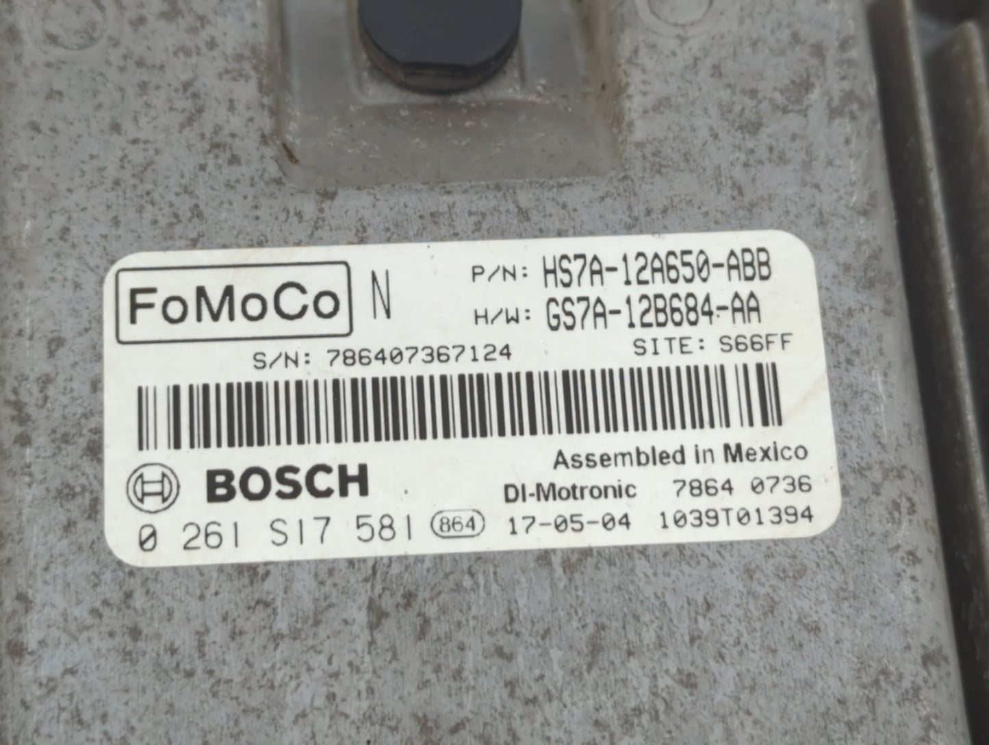 2017-2019 Ford Fusion PCM Engine Control Computer ECU ECM PCU OEM P/N:GS7A-12B684-AA HS7A-12A650-ABB Fits Fits 2017 2018 201