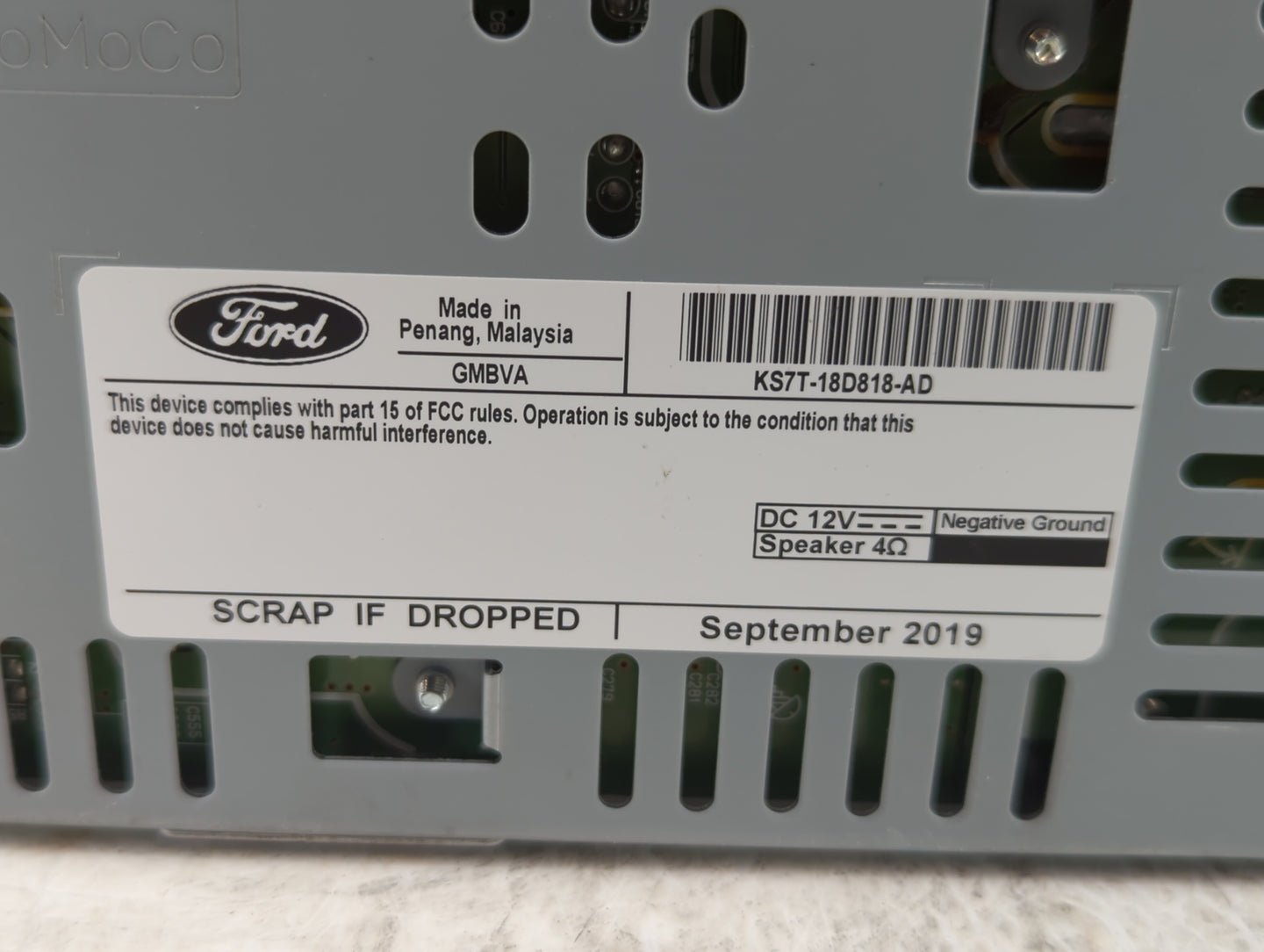 2017-2020 Ford Fusion Radio AM FM Cd Player Receiver Replacement P/N:KS7T-18D818-AD HS7T-19C107-ZD Fits Fits 2017 2018 2019 