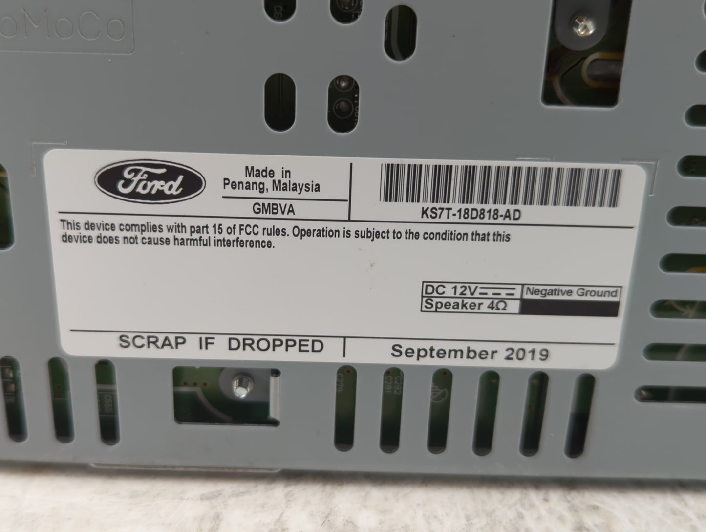 2017-2020 Ford Fusion Radio AM FM Cd Player Receiver Replacement P/N:KS7T-18D818-AD HS7T-19C107-ZD Fits Fits 2017 2018 2019 