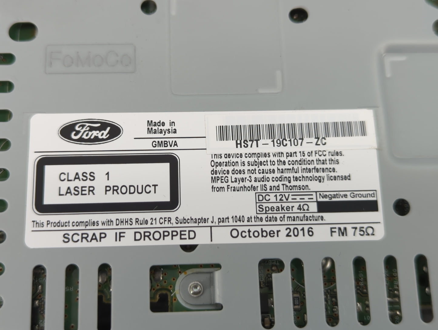 2017-2020 Ford Fusion Am Fm Cd Player Radio Receiver - Oemusedautoparts1.com