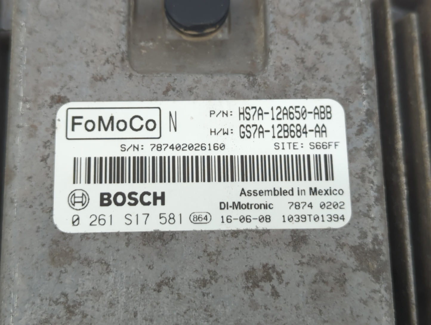 2017-2019 Ford Fusion PCM Engine Control Computer ECU ECM PCU OEM P/N:GS7A-12B684-AA HS7A-12A650-ABB Fits Fits 2017 2018 201