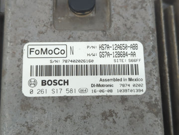 2017-2019 Ford Fusion PCM Engine Control Computer ECU ECM PCU OEM P/N:GS7A-12B684-AA HS7A-12A650-ABB Fits Fits 2017 2018 2019 OEM Used Auto Parts