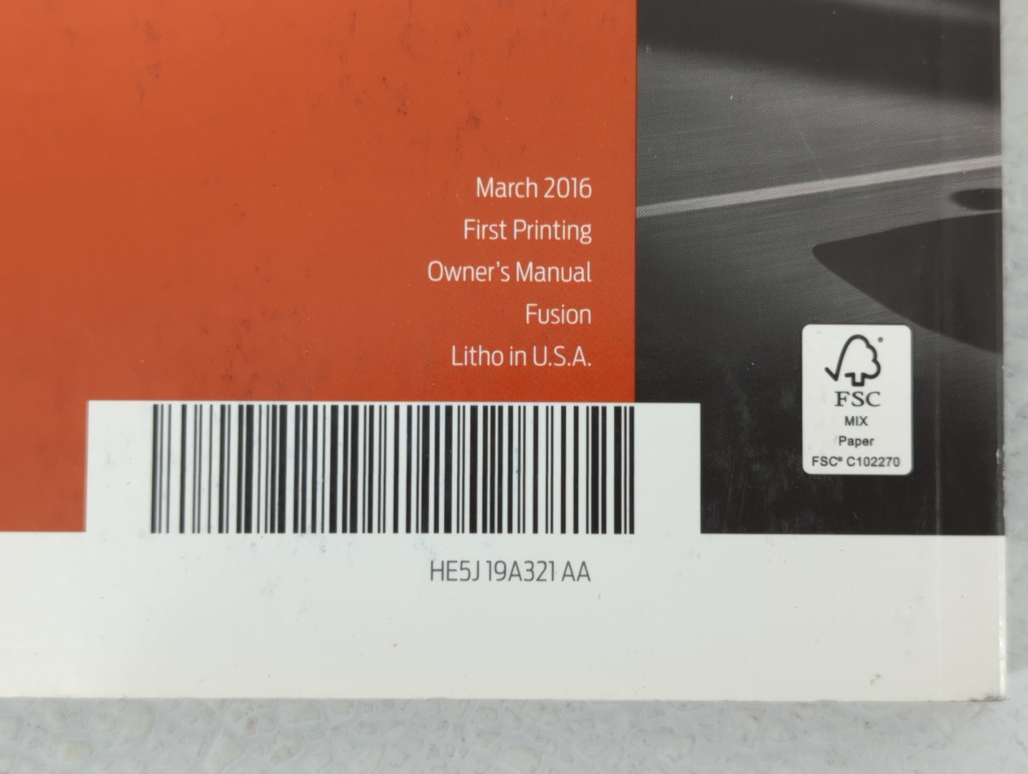 2017 Ford Fusion Owners Manual Book Guide OEM Used Auto Parts - Oemusedautoparts1.com