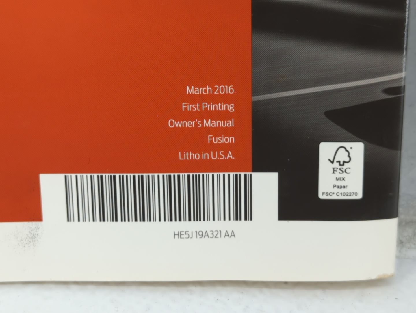 2017 Ford Fusion Owners Manual Book Guide OEM Used Auto Parts - Oemusedautoparts1.com